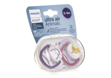 Silikoninis čiulptukas PHILIPS AVENT, 0-6 mėn., 2 vnt.