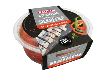 Silkių filė gabaliukai paprikų padaže ATLANTIDA, 200 g