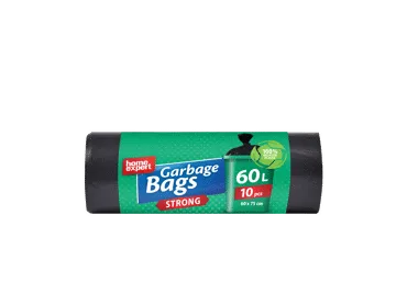 Šiukšlių maišai 60l/10vnt., HOME EXPERT, 30mk, Juodi