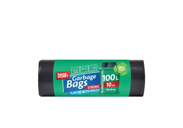 Šiukšlių maišai su rankenėlėmis, HOME EXPERT, 100 l / 10 vnt, 35 m