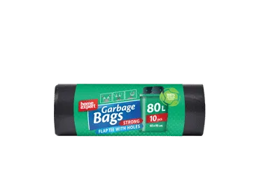 Šiukšlių maišai su rankenėlėmis, HOME EXPERT, 80 l / 10 vnt, 30 m