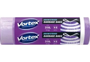 Šiukšlių maišai su virvele VORTEX, 35 l, 15 vnt., 1 vnt.