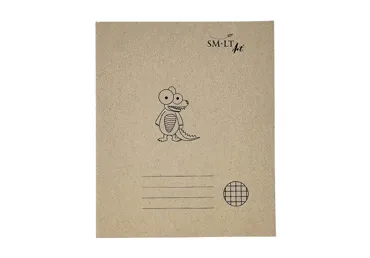 Siūtas sąsiuvinis "SMLT Art." 205x165 mm, 32 lapai (70gsm) langeliais
