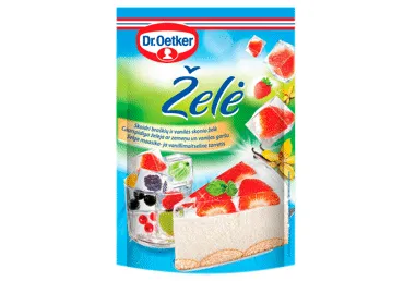 Želė skaidri DR.OETKER, braškių ir vanilės skonio, 72 g