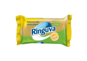 Skalbiamasis muilas RINGUVA su kokosų aliejumi, 0.15 kg