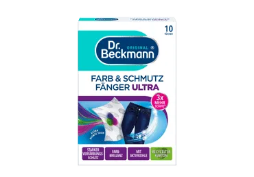 Skalbiamieji lapeliai DR. BECKMANN nuo nusidažymo, 10 vnt.