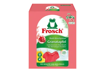 Skalbiamieji milteliai FROSCH COLOR su granatų ekstraktu, 1.45 kg