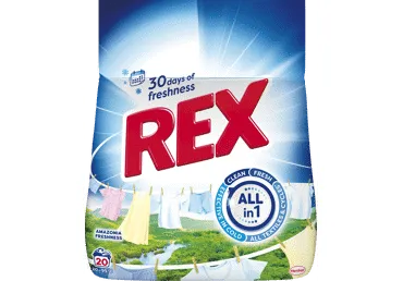 Skalbiamieji milteliai REX AMAZONIA FRESHNESS, 20 skalb., 1.1 kg