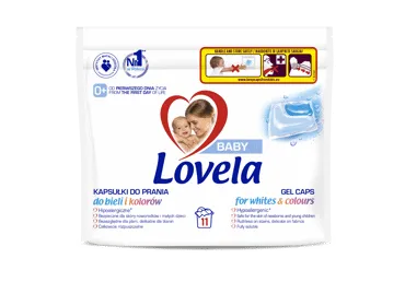 Skalbiamosios kapsulės LOVELA BABY baltiems ir spalv. skalb., 11 vnt.