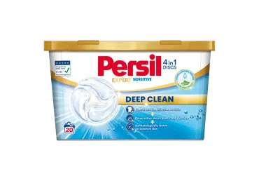 Skalbimo kapsulės PERSIL DISCS EXPERT Sensitive, 20 skalbimų