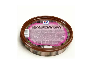Atlantinių silkių filė Skandinaviška, 210 g