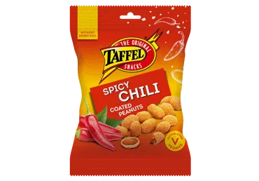 Skrud. žemės riešutai apvalkale TAFFEL, aitriųjų paprikų sk., 140 g