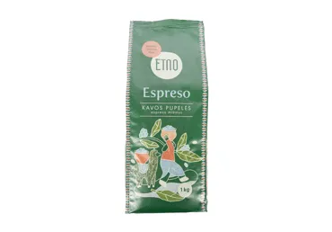 Skrudintos kavos pupelės ETNO ESPRESO, 1 kg