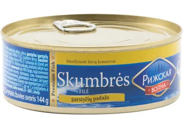 Skumbrių filė garstyčių padaže, 240 g