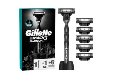 Skustuvas GILLETTE MACH3 Charcoal +6 galvutės