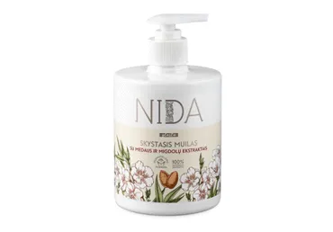 Skystasis muilas NIDA su medaus ir migdolų ekstraktu, 500 ml