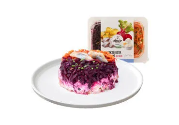 Sluoksniuota mišrainė su silkėmis, 550 g