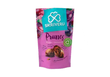 Slyvos SKRIVERU su juoduoju šokoladu, 110 g