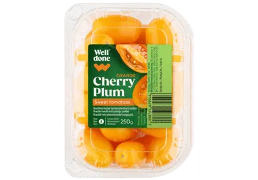 Tomāti plūmes Mini WELL DONE oranži 250g