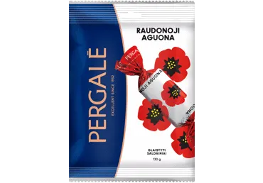 Šokoladiniai saldainiai PERGALĖ RAUDONOJI AGUONA, 130 g
