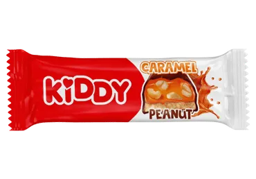 Šokoladinis batonėlis KIDDY su karamele ir žemės riešutais, 40 g