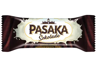 Šokoladu glaistytas varškės sūrelis PASAKA su sutiršt.pienu, 21%, 40 g