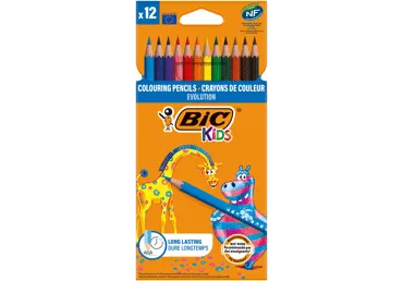 Spalvinimo pieštukai BIC EVOLUTION, 12 vnt., 1 vnt.