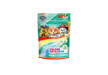Spalvotos vonios putos PAW PATROL gervuogių, pomelų, braškių kvapo, 144 g