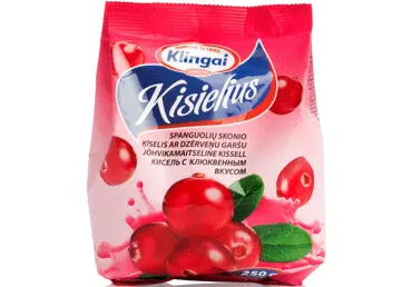 Spanguolių skonio kisielius KLINGAI, 250 g
