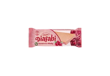 Spanguolių skonio vafliai DIAFABI su fruktoze, 25 g