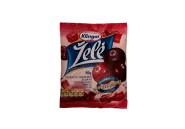 Želė KLINGAI, spanguolių skonio, 80 g