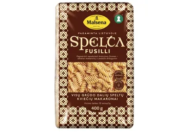 Speltų kviečių makaronai MALSENA (visų grūdo dalių), 400 g