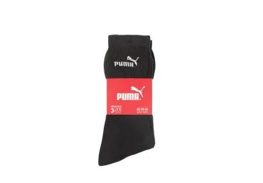 Sportinės kojinės, 3 poros, PUMA, dydis: 43-46, spalva: juoda