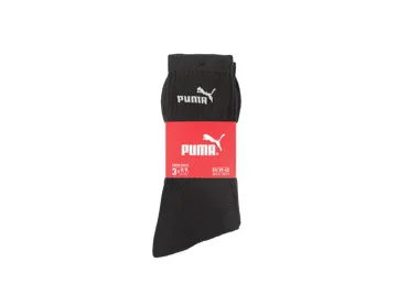 Sportinės kojinės,PUMA,3 poros, dydis: 35-38, spalva: juoda