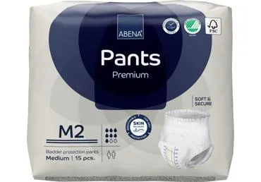 Suagusiųjų sauskelnės-kelnaitės ABENA PANTS PREMIUM, M dydis, 15 vnt.