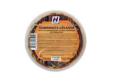 Sūdyta atlantinių silkių filė ŠEIMININKĖS UŽKANDA, 210 g