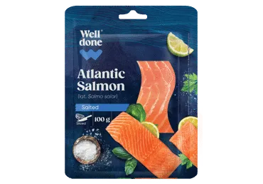Atlantijas laša fileja WELL DONE sālīta 100g