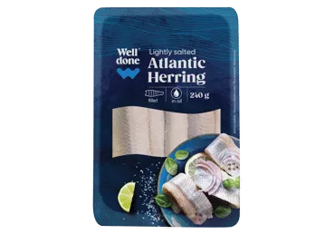 Siļķu fileja mazsālīta eļļā WELL DONE 240g