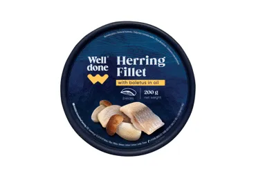 Sālīta siļķu fileja ar baravikām WELL DONE 200g