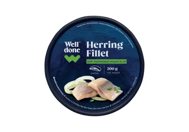 Sālīta siļķu fileja ar marinētiem sīpoliem WELL DONE 200g