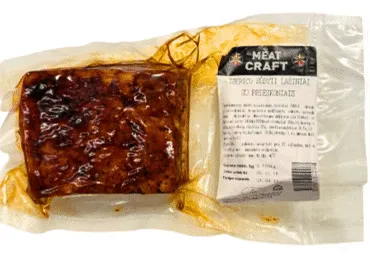 Sūdyti iberiški lašiniai GUDIENOS MĖSA su prieskoniais, a.r., 1 kg