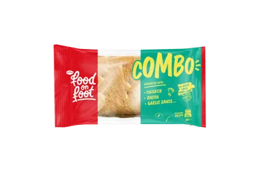 Sumuštinis COMBO su vištiena, šonine ir česnakiniu padažu, 240 g