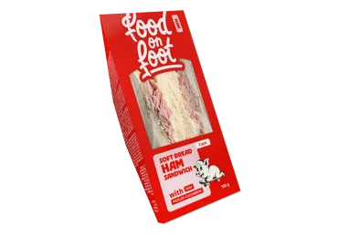 Sumuštinis SOFT BREAD su kumpiu ir marinuotais agurkais, 185 g