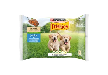 Šunų ėdalas FRISKIES JUNIOR su vištiena ir morkomis, 340 g