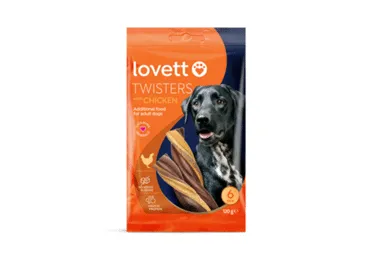 Šunų kramtalai LOVETT TWISTER su paukšt. (6 vnt.), 120 g