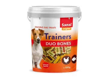 Šunų skanėstai SANAL TRAINERS DUO BONES 300g