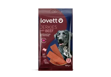 Šunų skanėstas lazdelės LOVETT su jaut.,12 vnt., 108 g