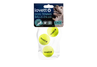 Šunų teniso kamuol, LOVETT,4cm,3vnt
