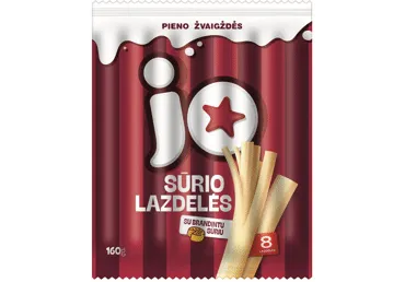 Sūrio lazdelės JO su brandintu gaudos sūriu, 40 % rieb. s.m., 160 g