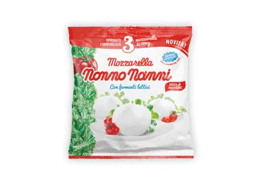 Sūris MOZZARELA NONNO NANNI, 50 % rieb. s. m., 3 vnt., 600 g